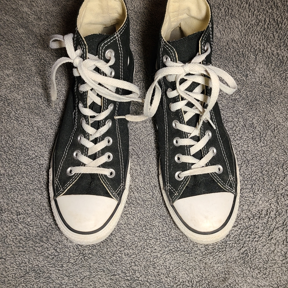 Black converes high tops